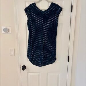 Madewell Navy Polka Dot Shift Dress